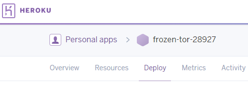 heroku app name
