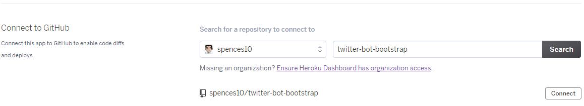 heroku connect github