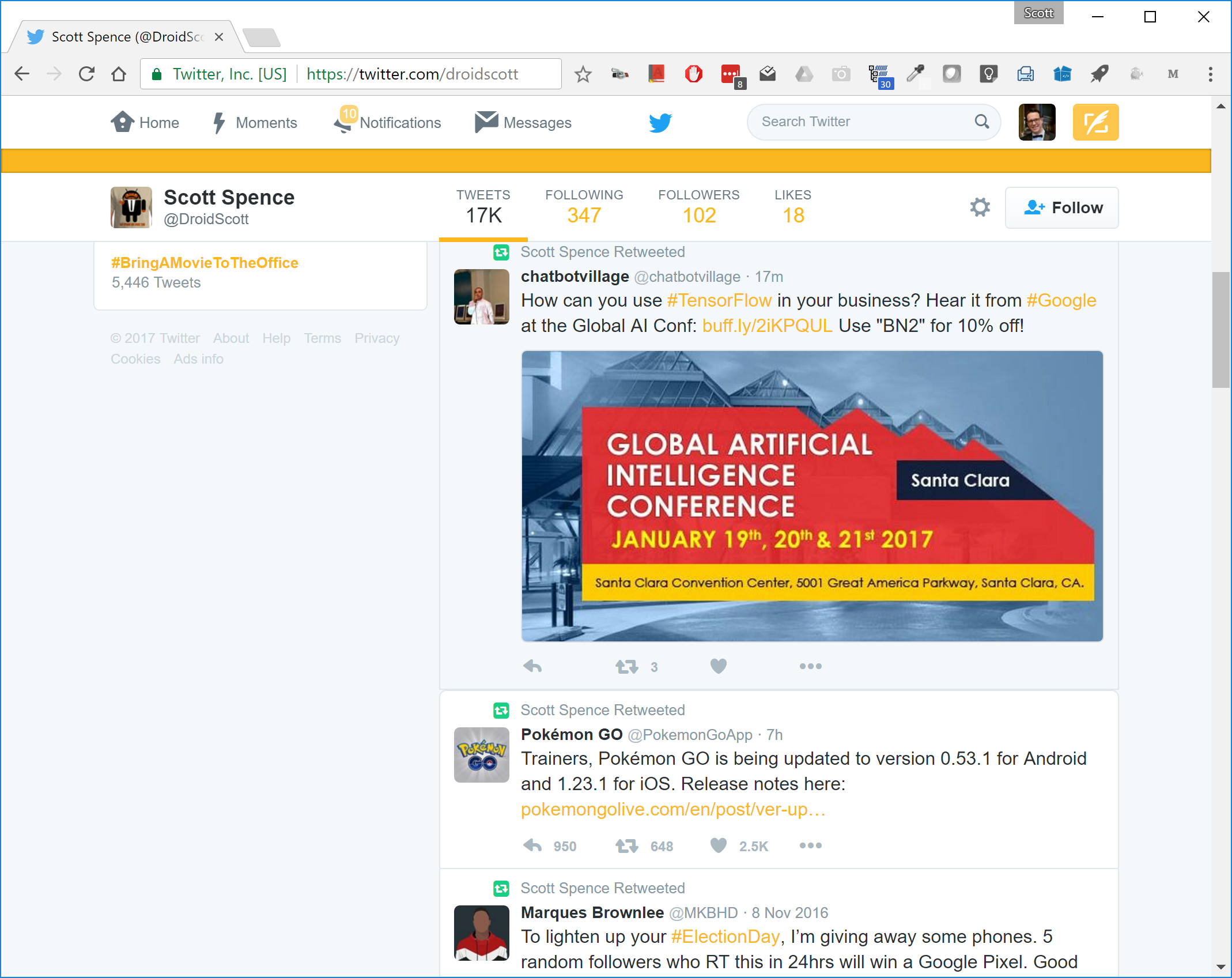 twitter account