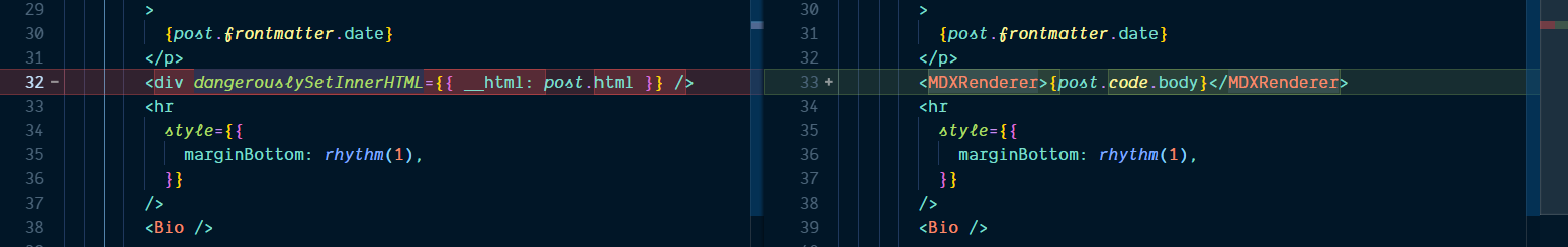 replace dangerously set html